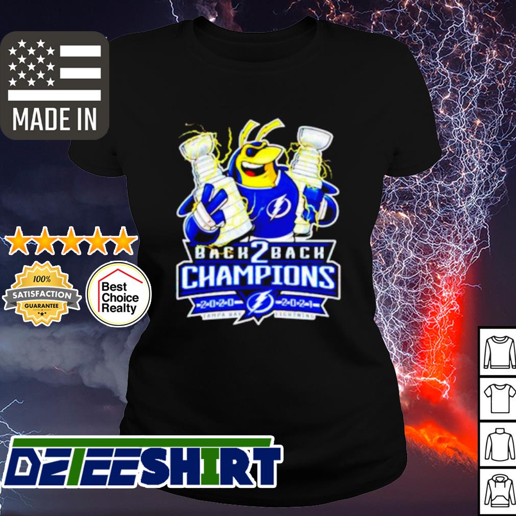 Back 2 Back Champions 21 Tampa Bay Lightning Shirt Hoodie Sweater Long Sleeve And Tank Top