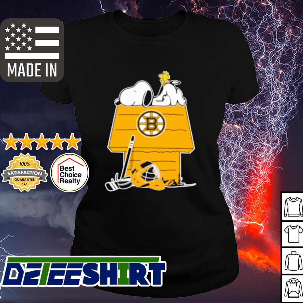 Boston Bruins Ice Hockey Snoopy And Woodstock NHL Unisex Jersey Tee 