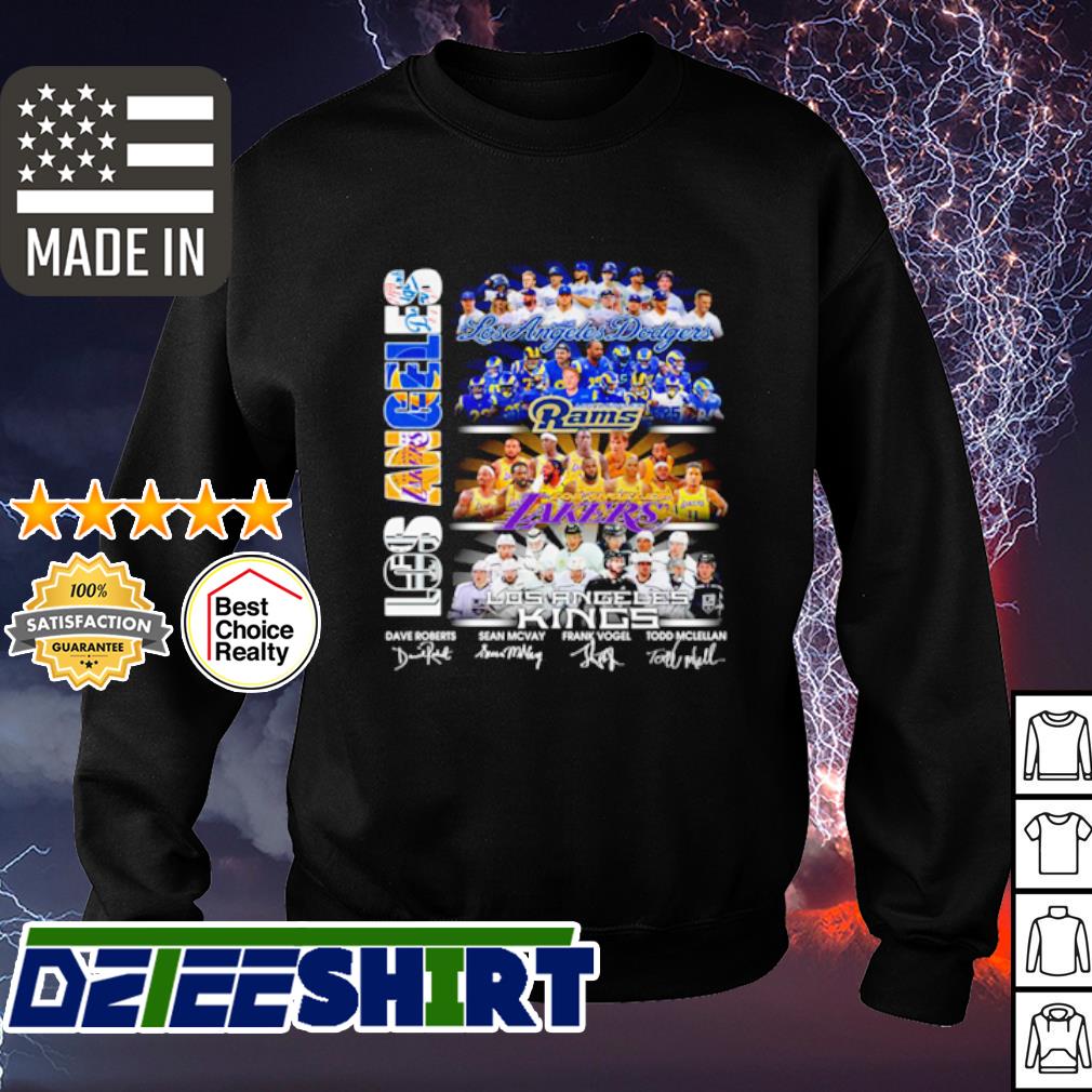 LOS ANGELES Los Angeles Lakers Los Angeles Dodgers Los Angeles Rams And Los Angeles  Kings Signatures Shirt, hoodie, sweater, long sleeve and tank top