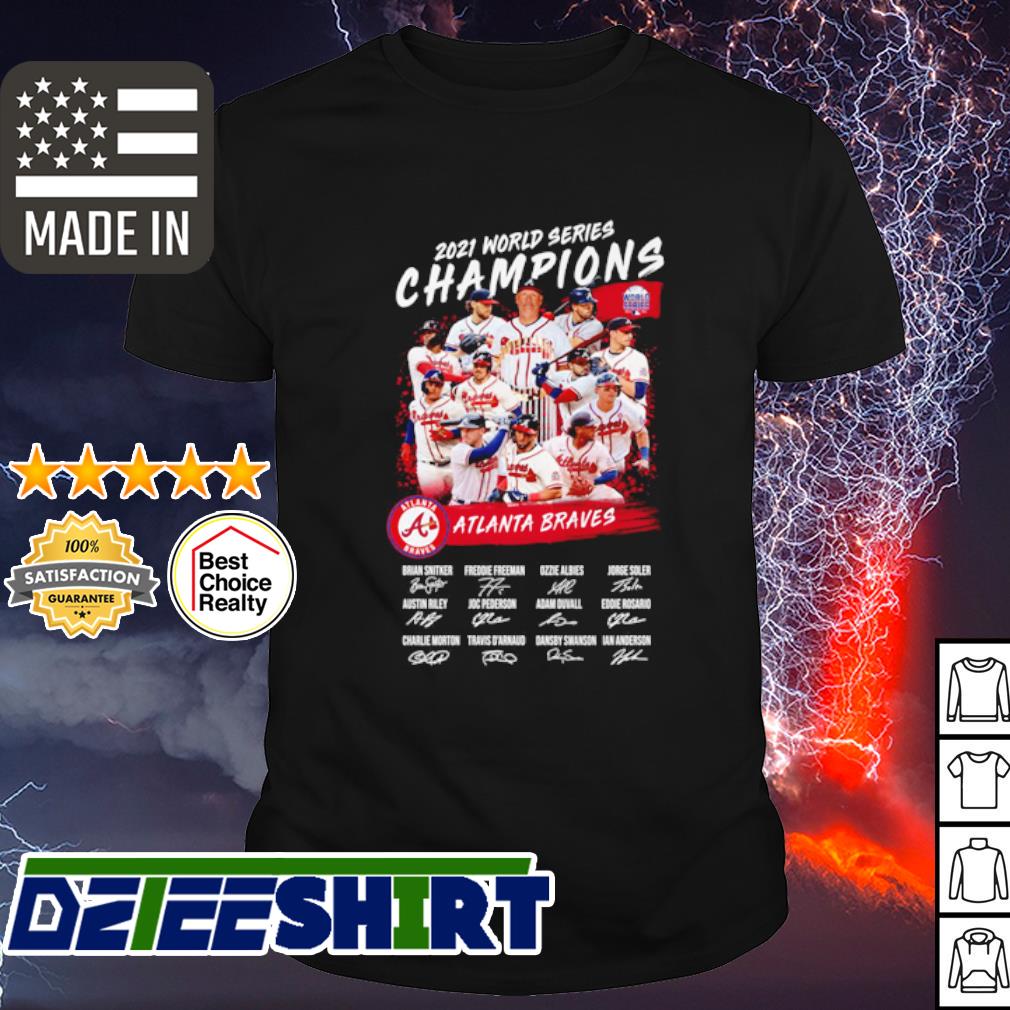 Awesome atlanta braves 2021 mlb champions signatures shirt, hoodie,  sweater, long sleeve and tank top