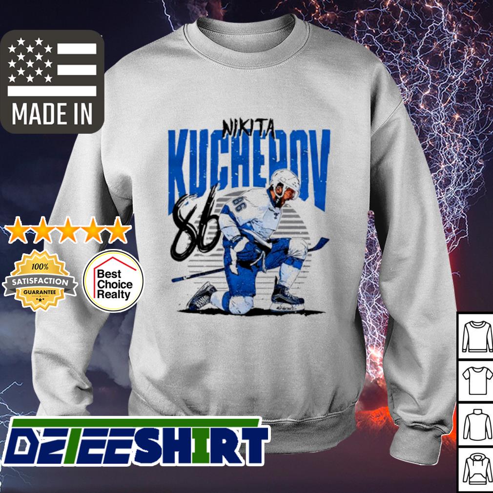 TRENDING] NHL TAMPA BAY LIGHTNING Nikita Kucherov 86 blue Hoodie and  T-shirt