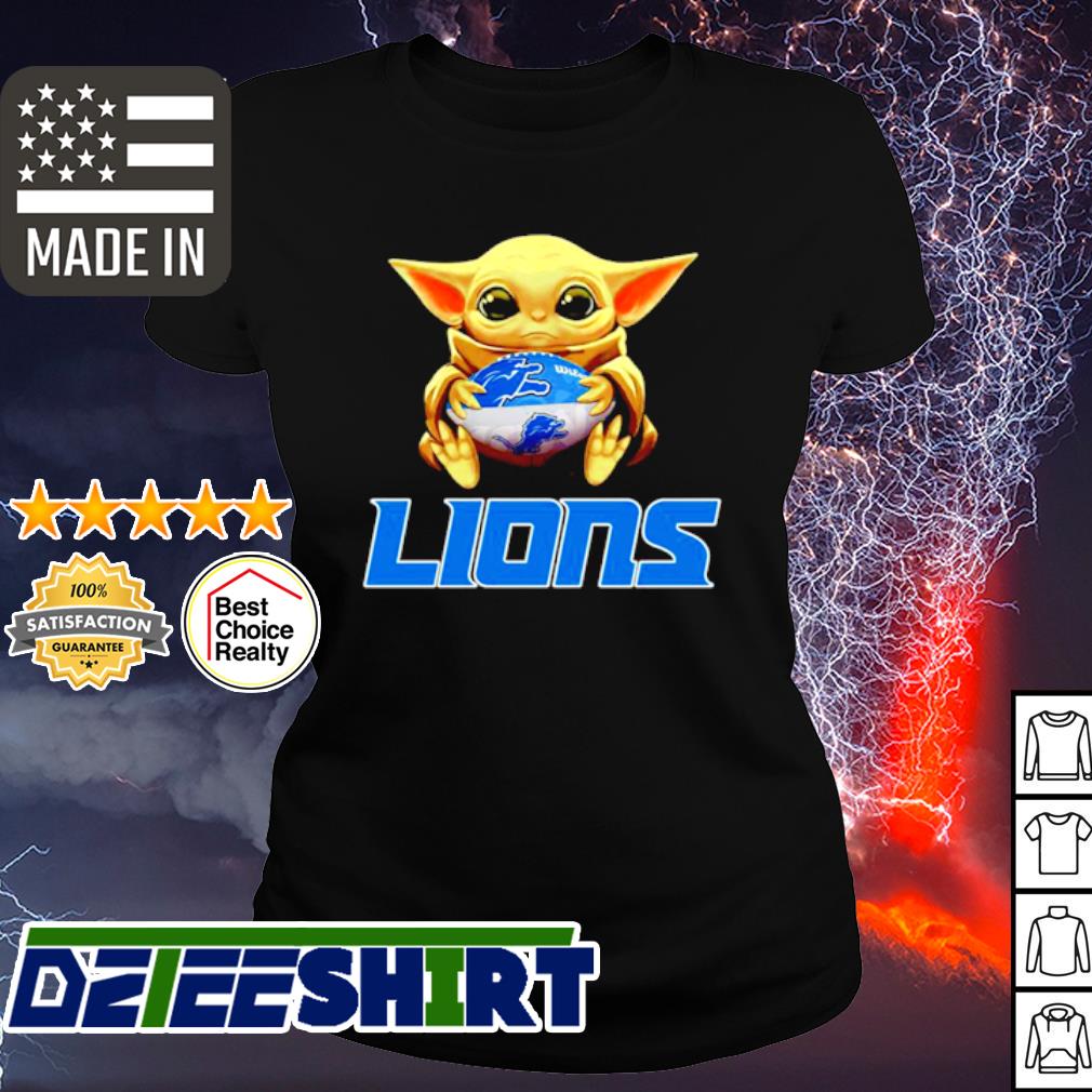 NFL Football Detroit Lions Baby Yoda Star Wars Shirt T Shirt