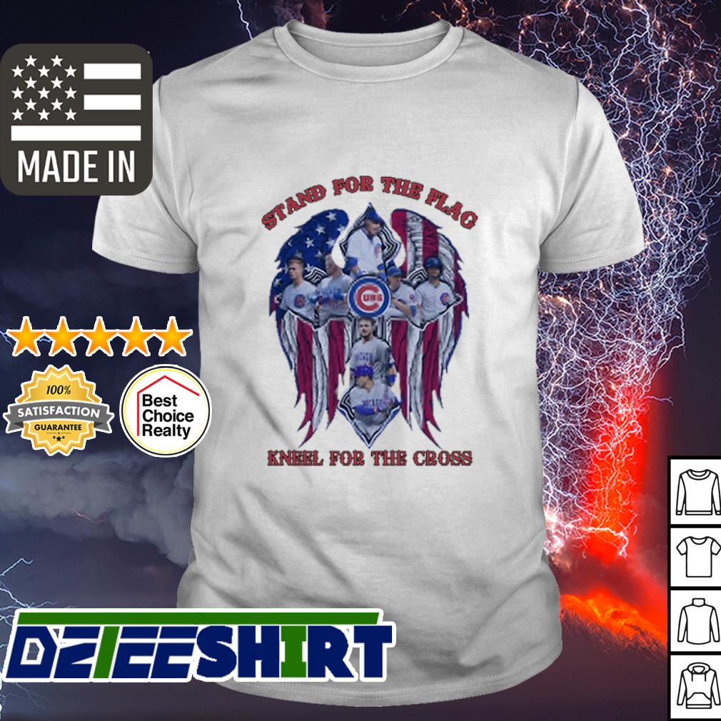 Stand For The Flag Kneel For The Cross Chicago Cubs Angel Wings T-Shirt -  TeeNavi