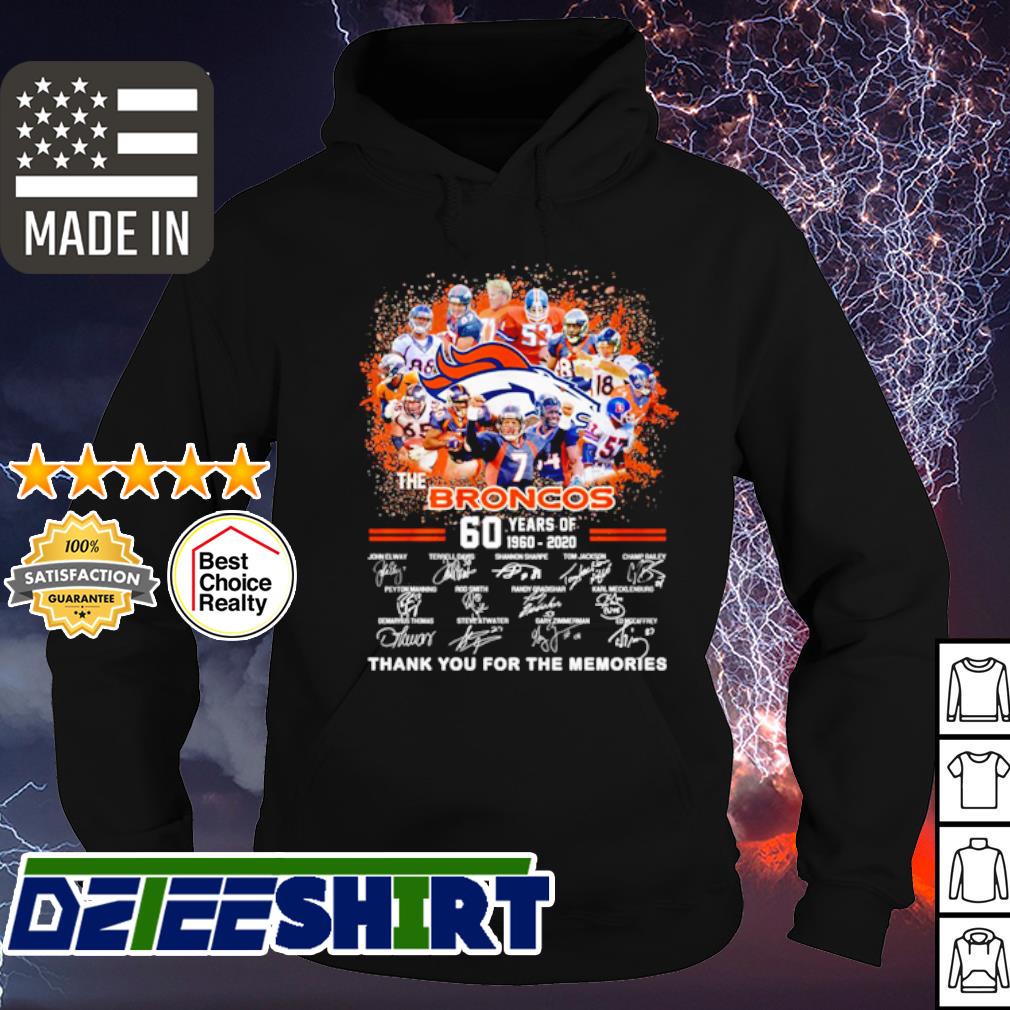 60th Anniversary Denver Broncos 1960 2020 Shirt, Hoodie