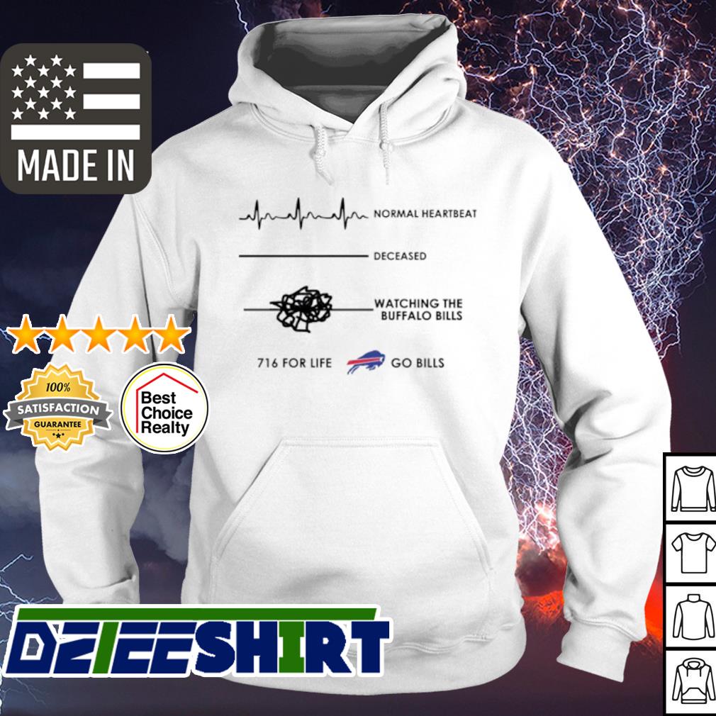 Normal heartbeat deceased watching the buffalo bills shirt 