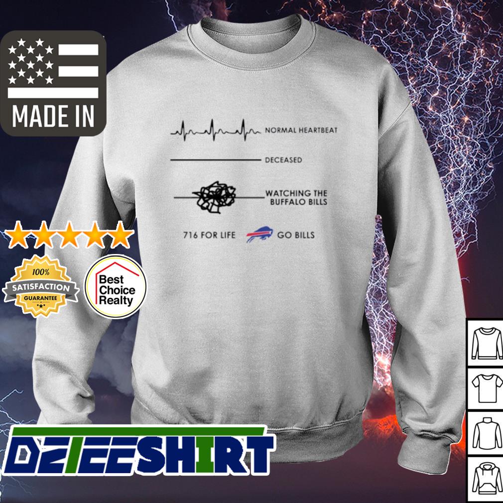 Normal Heartbeat Deceased Watching The Buffalo Bills Shirt - TeeMoonley –  Cool T-Shirts Online Store For Every Occasion